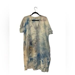 Tie Dye Dress Blue and White